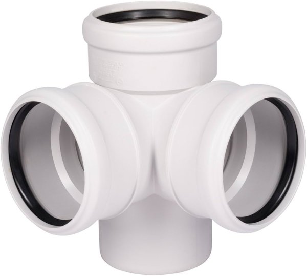 Zoom bild av Hörngren 90° med 3 muffar PP 110 mm, Skolan safe