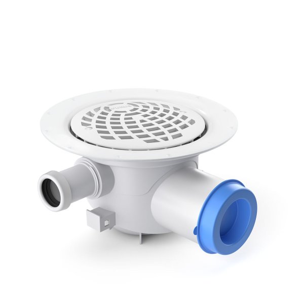 Zoom bild av Golvbrunn Våke med sidoutlopp och 3 extra inlopp 75 mm, Purus