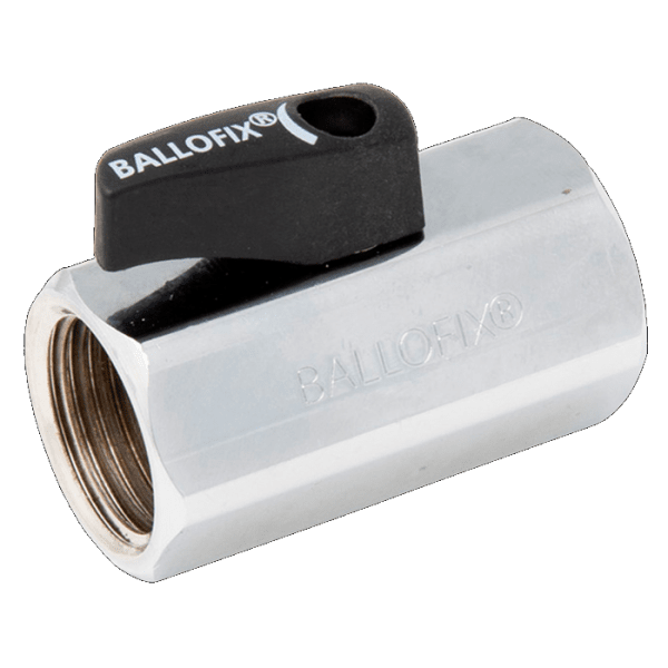 Zoom bild av Kulventil med vred förkromad invändig R15, Ballofix