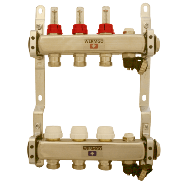 Zoom bild av Fördelare golvvärme 3 avgreningar, Wermgo