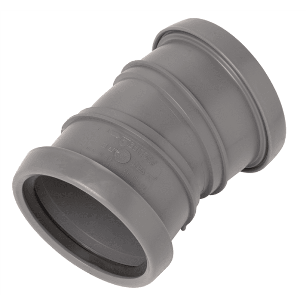 Zoom bild av Böj 15° med 2 muffar PP/HT 75 mm, Nordic Pipelife