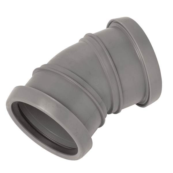 Zoom bild av Böj 30° med 2 muffar PP/HT 75 mm, Nordic Pipelife