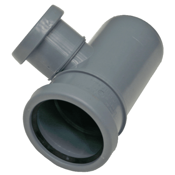 Zoom bild av Grenrör 88° med 2 muffar PP/HT 110 mm x 75 mm, Nordic Pipelife