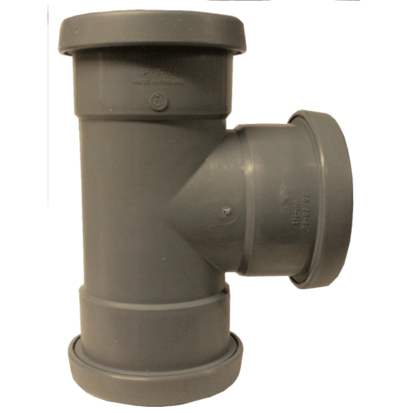 Zoom bild av Grenrör 88° med 3 muffar PP/HT 50 mm, Nordic Pipelife