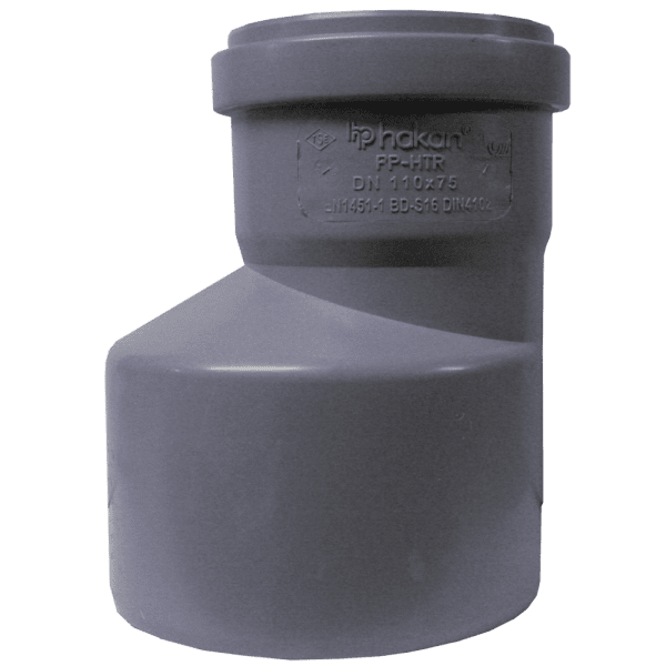 Zoom bild av Förminskning excentrisk PP/HT 75 mm x 32 mm, Nordic Pipelife