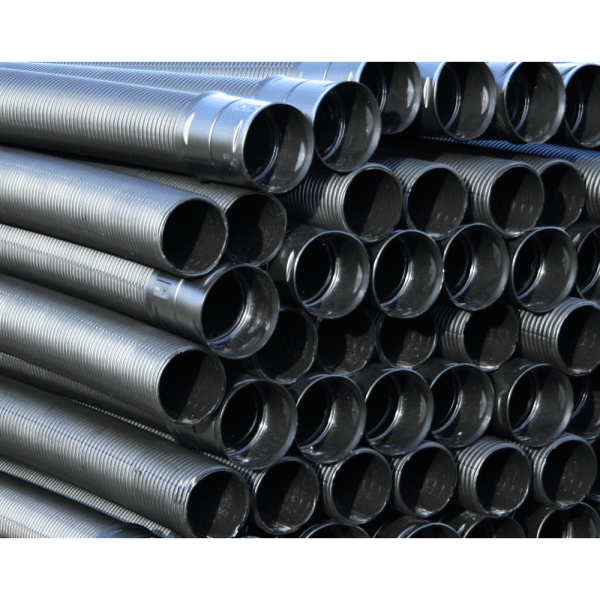 Zoom bild av Byggdräneringsrör PE 160 mm x 6000 mm, Pipelife