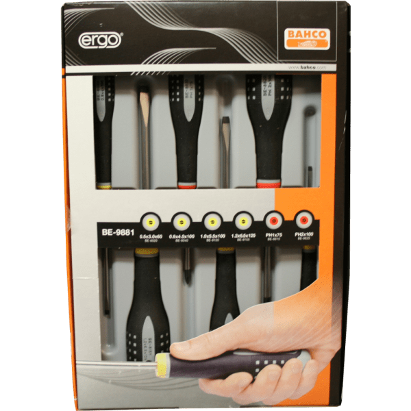 Zoom bild av Skrutrekkerset Bahco 4 st spor + 2 st Philips