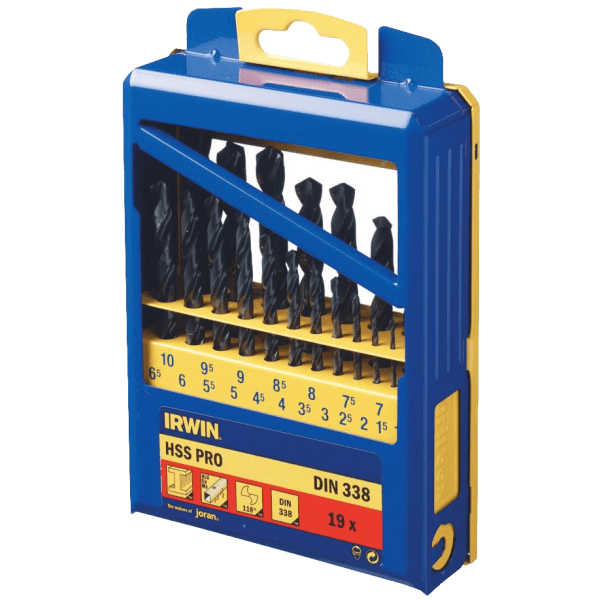 Zoom bild av Borrset HSS PRO 1,0 mm - 10,0 mm 19 delar, IRWIN
