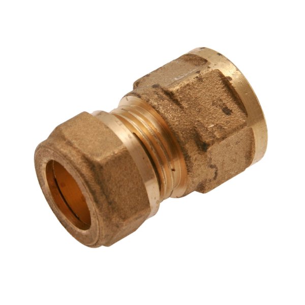 Zoom bild av Rak koppling 1 koppling x invändig mässing 22 mm x R15