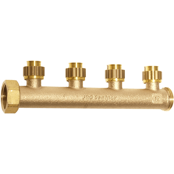 Zoom bild av Tappvattenfördelare 4 uttag kongrepp x löpmutter x utvändig 16x2,2 mm x 1" MN, Sanipex