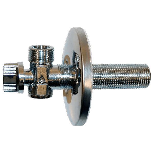 Zoom bild av Vinkel till väggdosa med avstängning utvändig x utvändig R15 x R10, Sanipex