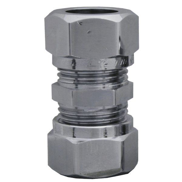 Zoom bild av Rak koppling reducerande 2 kopplingar förkromad 12 mm x 10 mm, Vatette