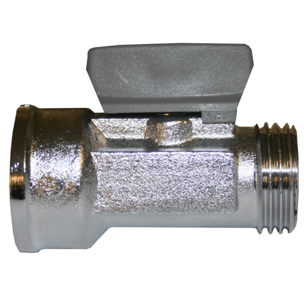 Zoom bild av Kulventil med vred förkromad invändig x utvändig R15, Vatette