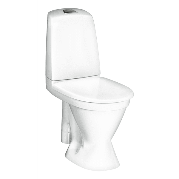 Zoom bild av Toalettstol Nautic 1591 med öppet s-lås stor fot och Hygienic Flush, Gustavsberg