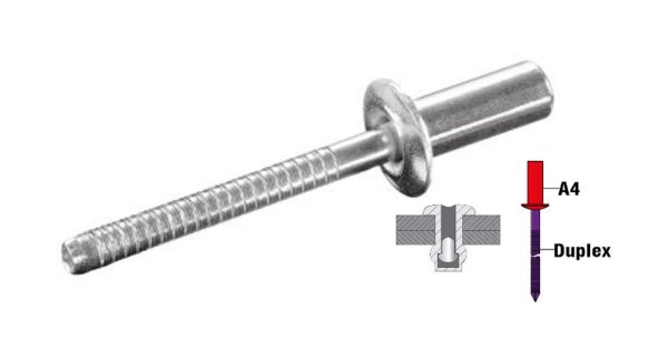 Zoom bild av Popnit DUPLEX 3,2 mm x 10 mm 1000 st, GOEBEL