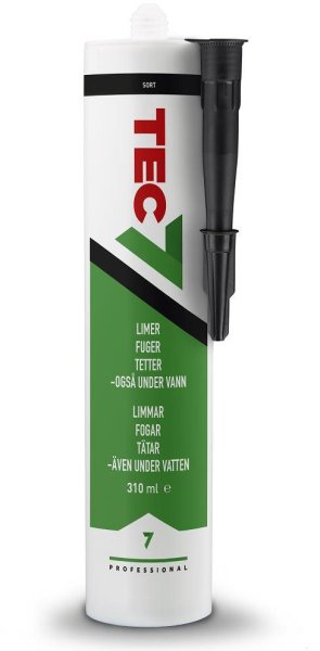 Zoom bild av Lim & Fogmassa svart (310 ml), Tec7